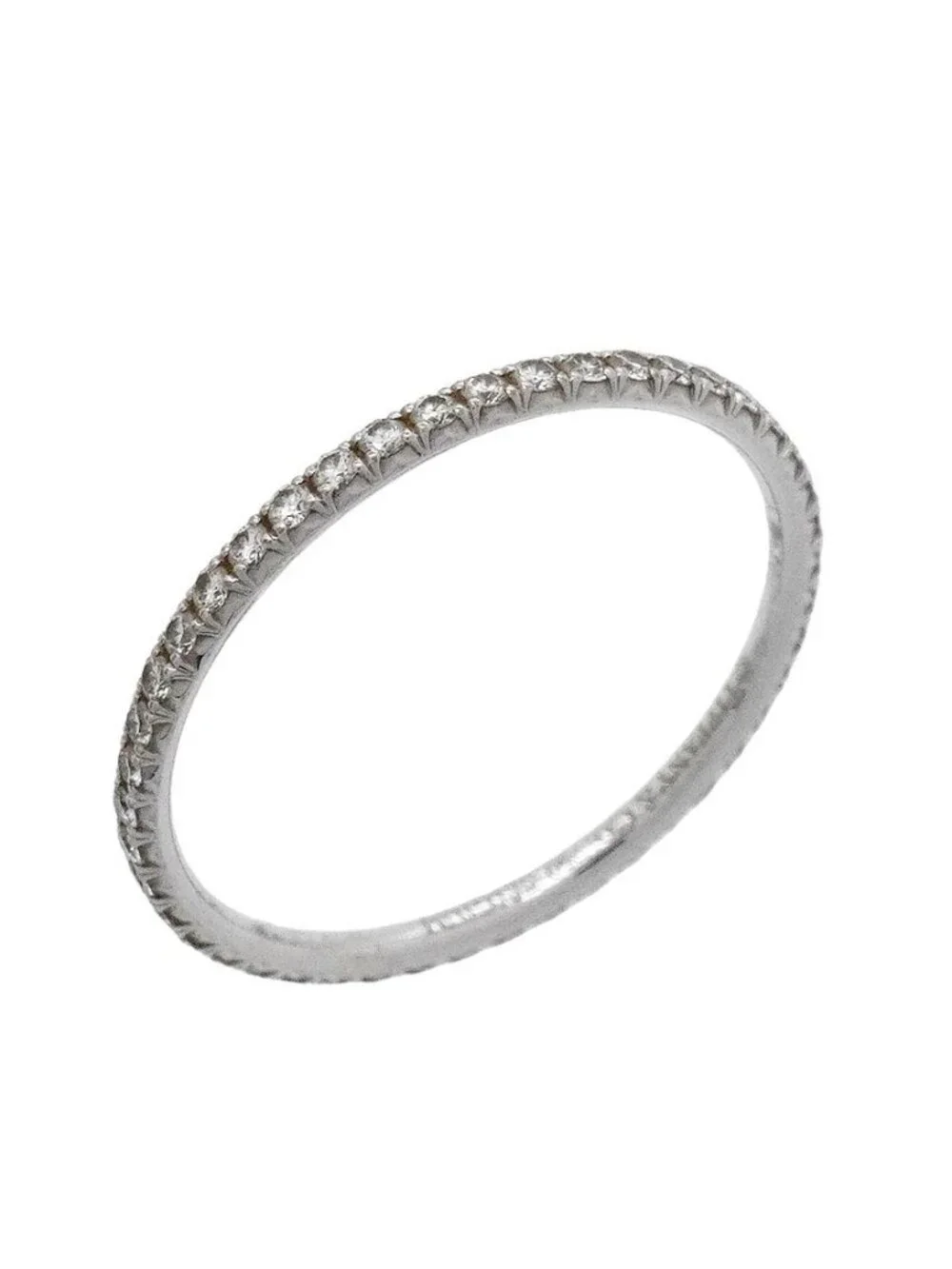 Tiffany & Co Ring Metro 18K White Gold Diamond